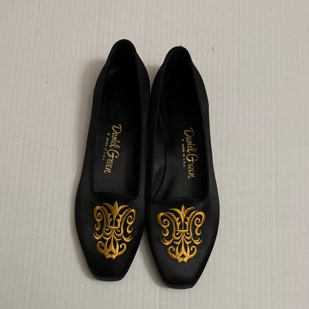 Daniel Green Black and Gold Women's Loafers